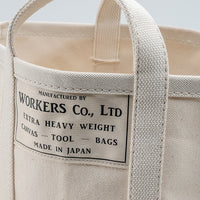 WORKERS  Tool Bag, Medium-Short Hangle, Ecru x Ecru