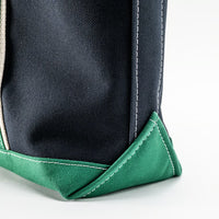 WORKERS  Deluxe Tote Bag/ Dark Navy Body x Green Handle