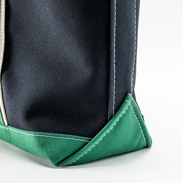 WORKERS  Deluxe Tote Bag/ Dark Navy Body x Green Handle