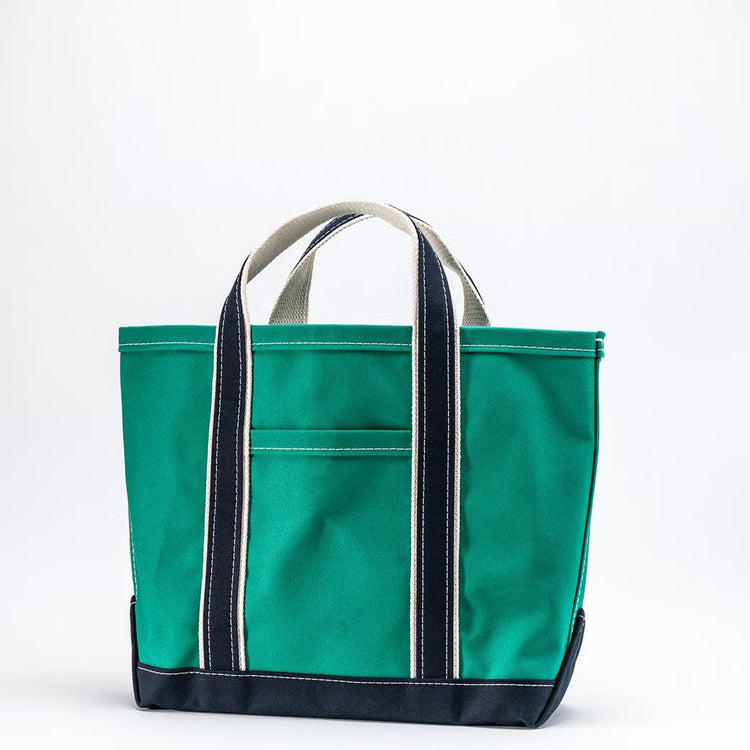 WORKERS  Deluxe Pocket Tote Bag/ Green x Navy Handle/Short
