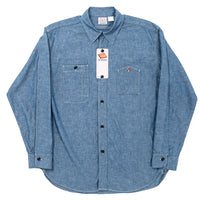 WORKERS  Yama-Poke Work Shirt, Indigo Chambray