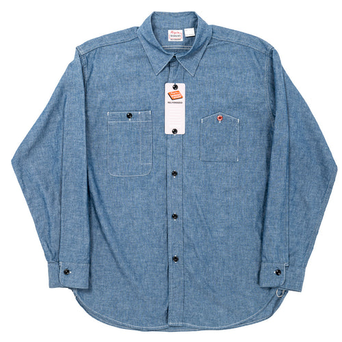 WORKERS  Yama-Poke Work Shirt, Indigo Chambray