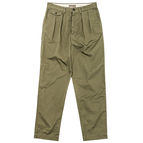 WORKERS  Officer Trousers, 2 Tuck, 8 oz Hunter Green Chino