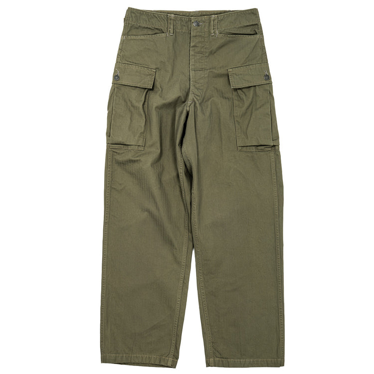 WORKERS  M43 Trousers Mod, OD Herringbone