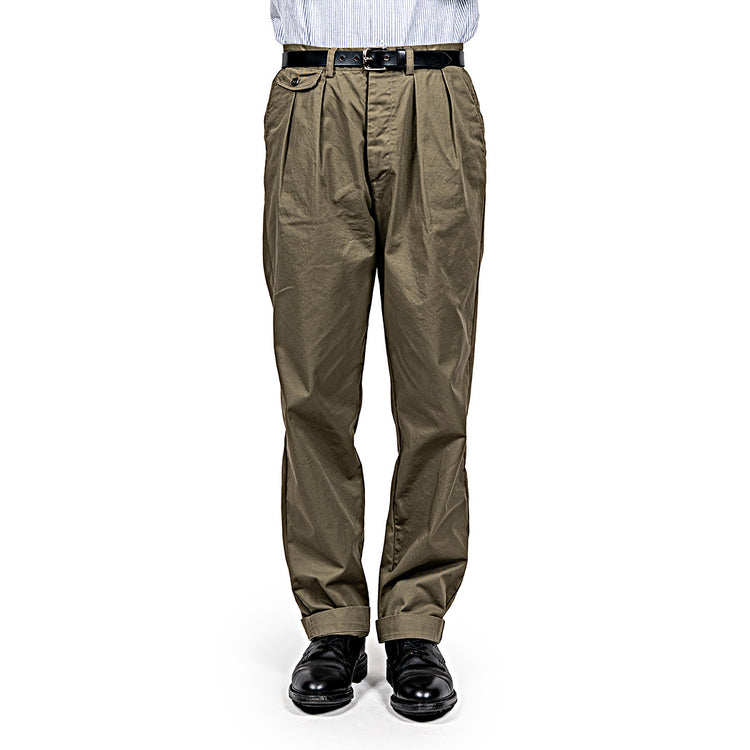 WORKERS  Officer Trousers, 2 Tuck, 8 oz Hunter Green Chino
