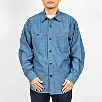 WORKERS  Yama-Poke Work Shirt, Indigo Chambray