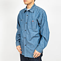 WORKERS  Yama-Poke Work Shirt, Indigo Chambray