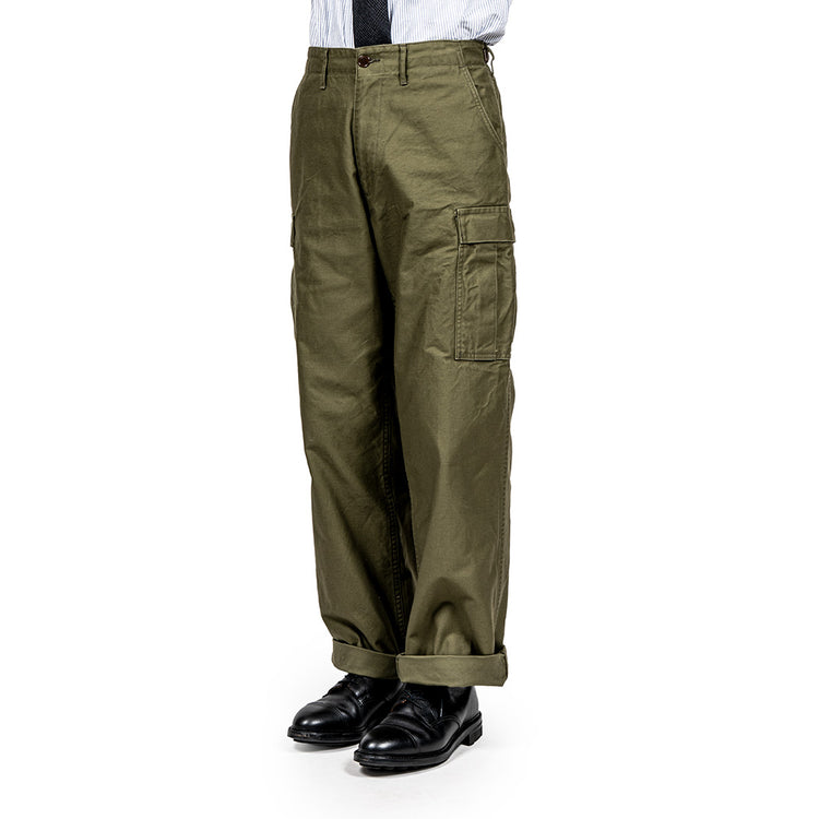 WORKERS  M-65 Trousers Mod, OD Reversed Sateen