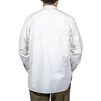 WORKERS  Band Collar Shirt, Supima OX, White