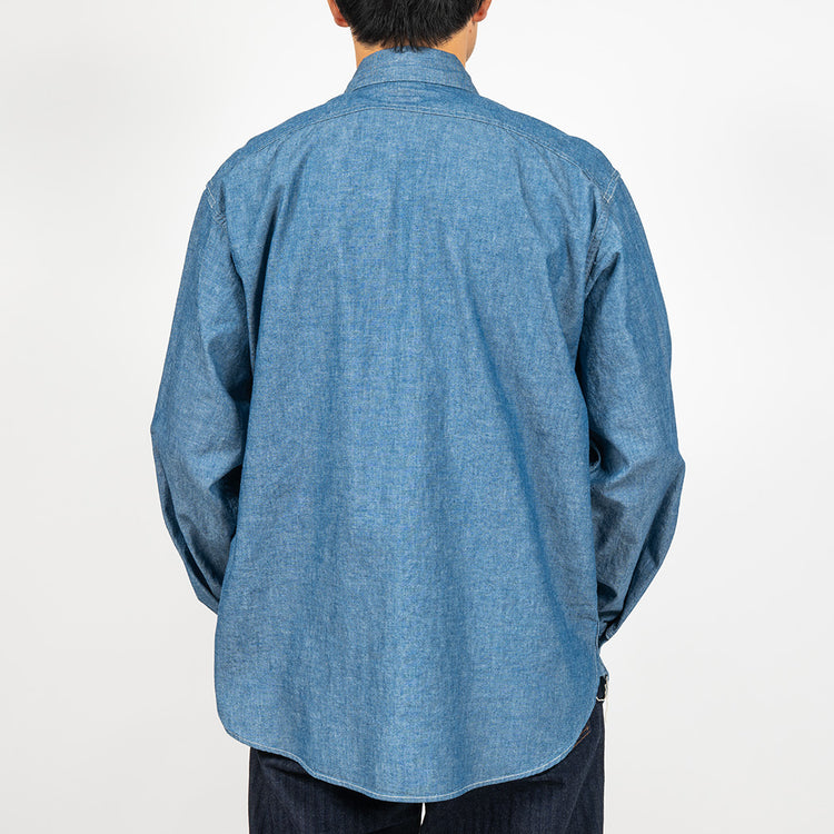 WORKERS  Yama-Poke Work Shirt, Indigo Chambray