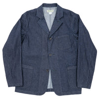 WORKERS  Lounge Jacket, Indigo Herringbone