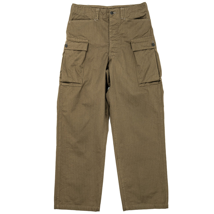 WORKERS M43 Trousers Mod, Khaki Herringbone