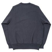 WORKERS Cotton Saddle Shoulder Sweater, Faded Black