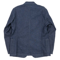WORKERS  Lounge Jacket, Indigo Herringbone