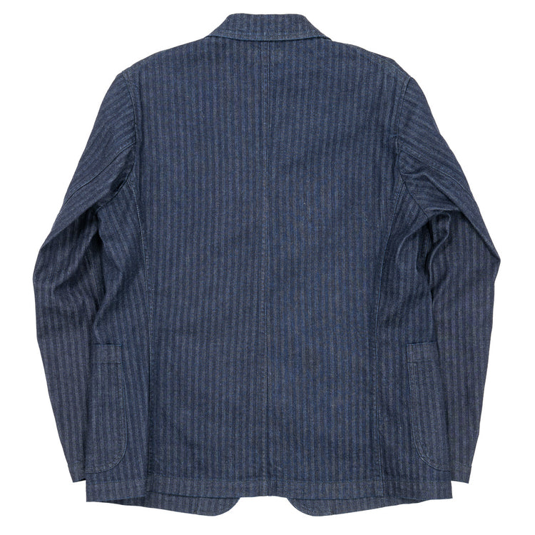WORKERS  Lounge Jacket, Indigo Herringbone