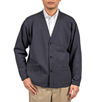 WORKERS  Cotton Relax Cardigan, Fade Black
