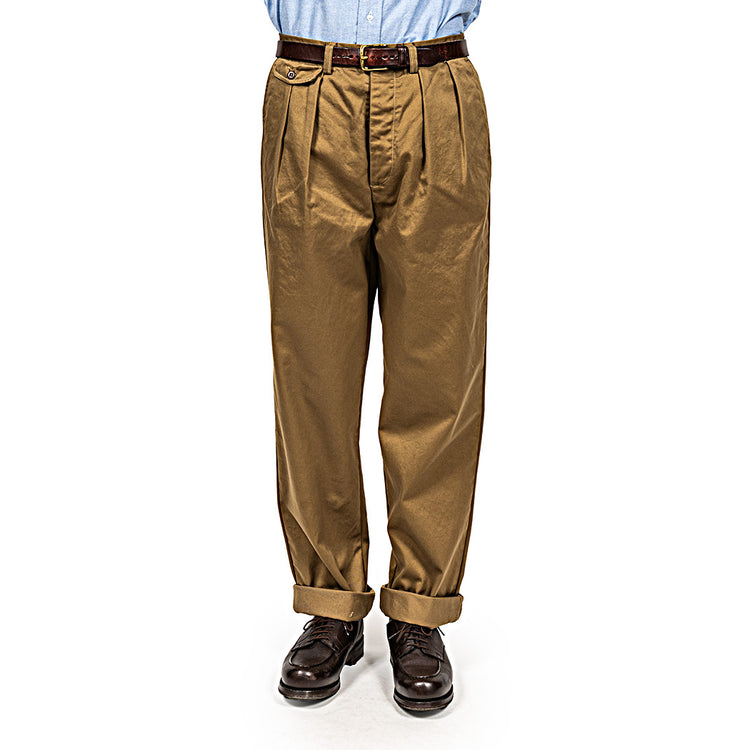 WORKERS  Officer Trousers, 2 Tuck, USMC Khaki,  10oz Chino
