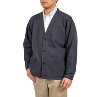 WORKERS  Cotton Relax Cardigan, Fade Black