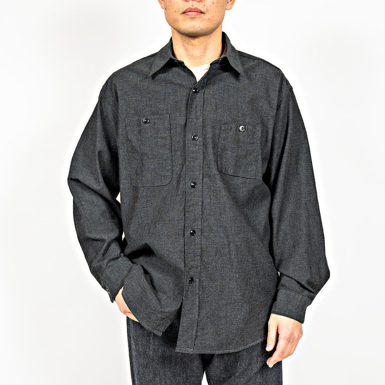 WORKERS  Yama-Poke Work Shirt, Smoky Chambray