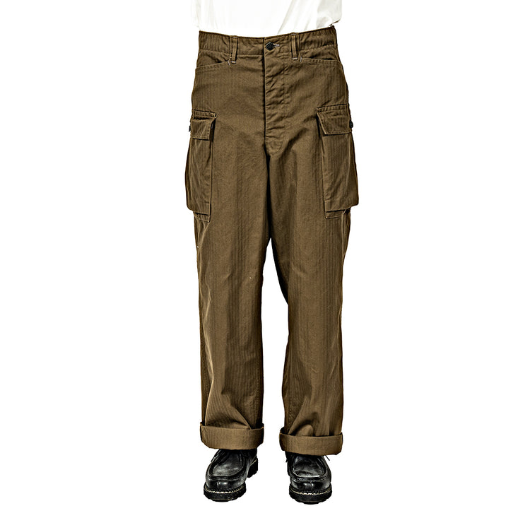 WORKERS M43 Trousers Mod, Khaki Herringbone