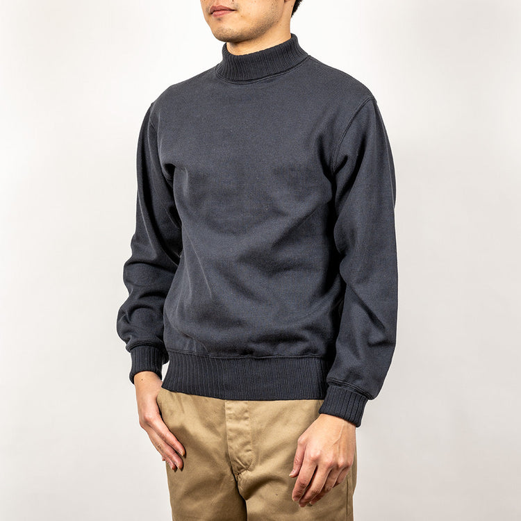 WORKERS  Cotton RAF Sweater, Fade Black