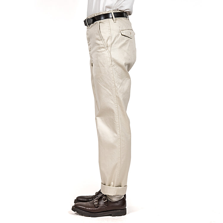 WORKERS  Officer Trousers Regular Type2, Pearl White Chino