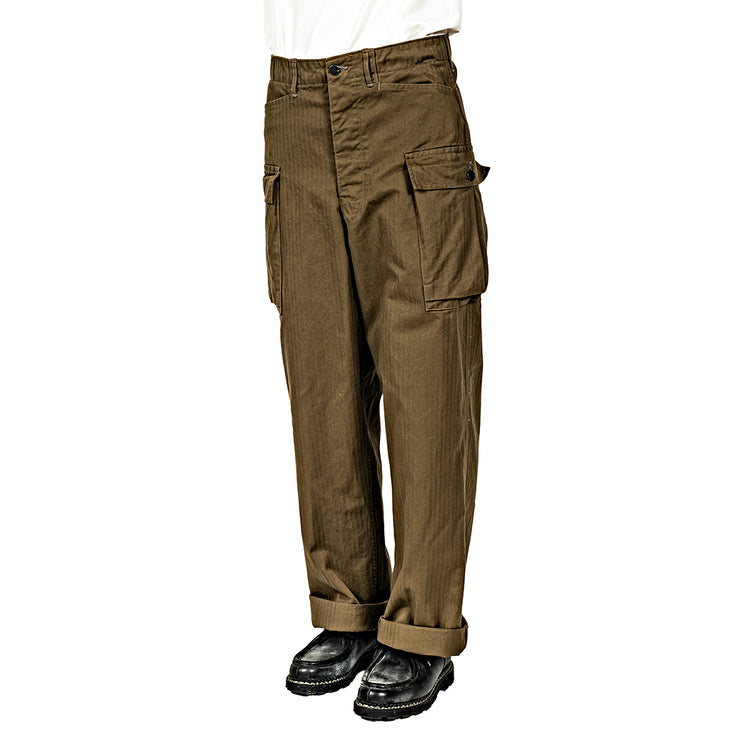 WORKERS M43 Trousers Mod, Khaki Herringbone