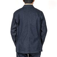 WORKERS  Lounge Jacket, Indigo Herringbone