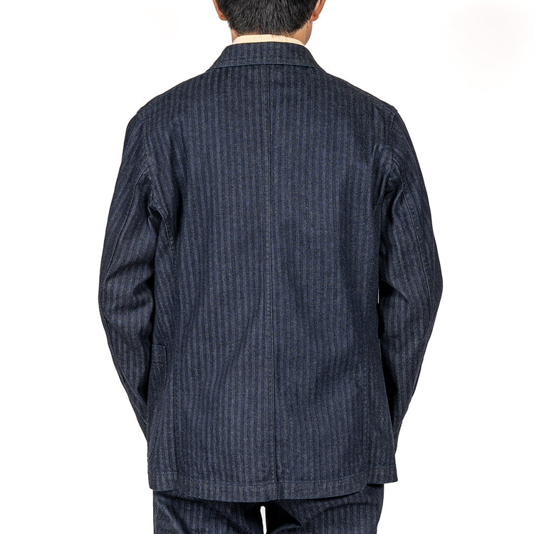 WORKERS  Lounge Jacket, Indigo Herringbone