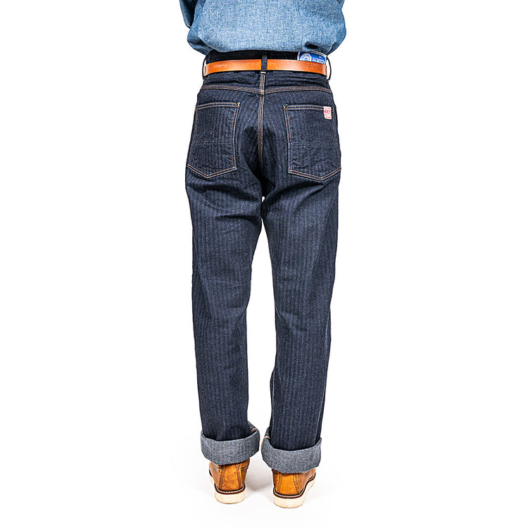 WORKERS  Lot 815 Work Pants, 12 oz, Grey Back Indigo Herringbone