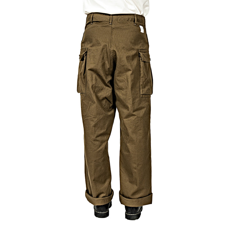 WORKERS  M43 Trousers Mod, Khaki Herringbone