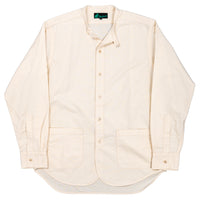 WORKERS Band Collar Shirt, Ecru Shirt Cloth