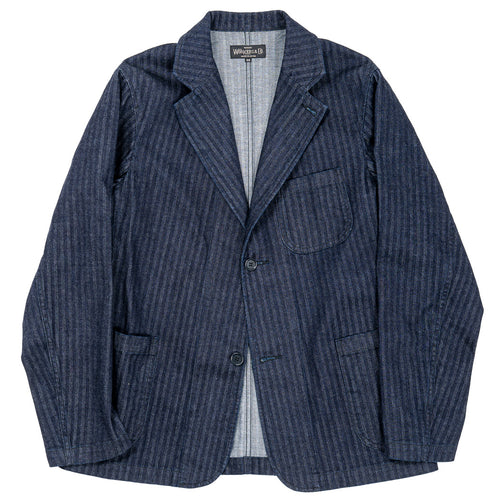 WORKERS  Lounge Jacket, Indigo Herringbone