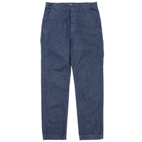 WORKERS  Officer Trousers Regular Type2, Indigo Herringbone