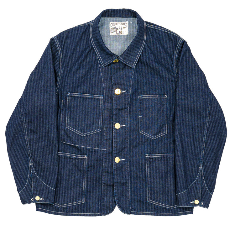 WORKERS QUEEN OF THE ROAD Jacket,10oz Indigo Herringbone
