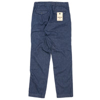 WORKERS  Officer Trousers Regular Type2, Indigo Herringbone