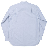 WORKERS  Band Collar Shirt, Supima OX, Stripe