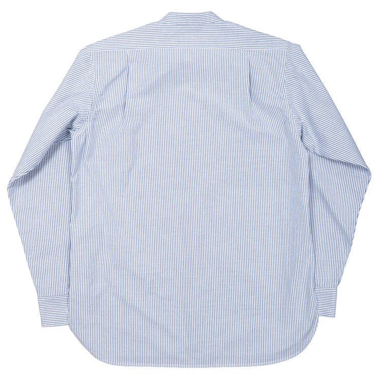 WORKERS  Band Collar Shirt, Supima OX, Stripe