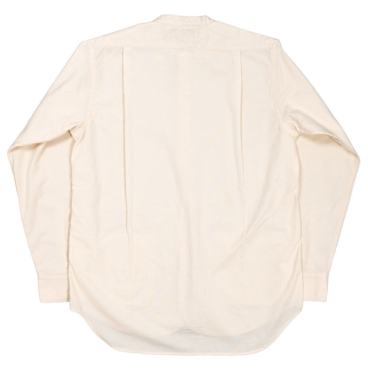 WORKERS Band Collar Shirt, Ecru Shirt Cloth