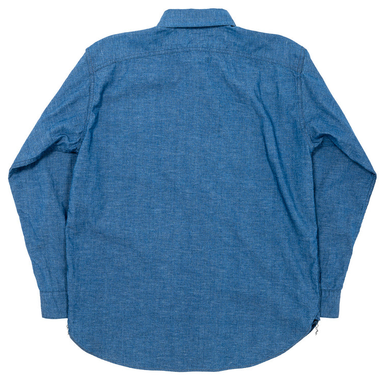 WORKERS  Yama-Poke Work Shirt, Blue Moku Chambray