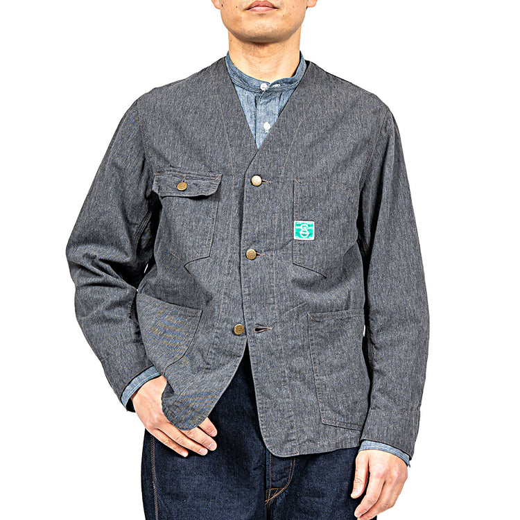 WORKERS   Engineer Jacket, Black Chambray
