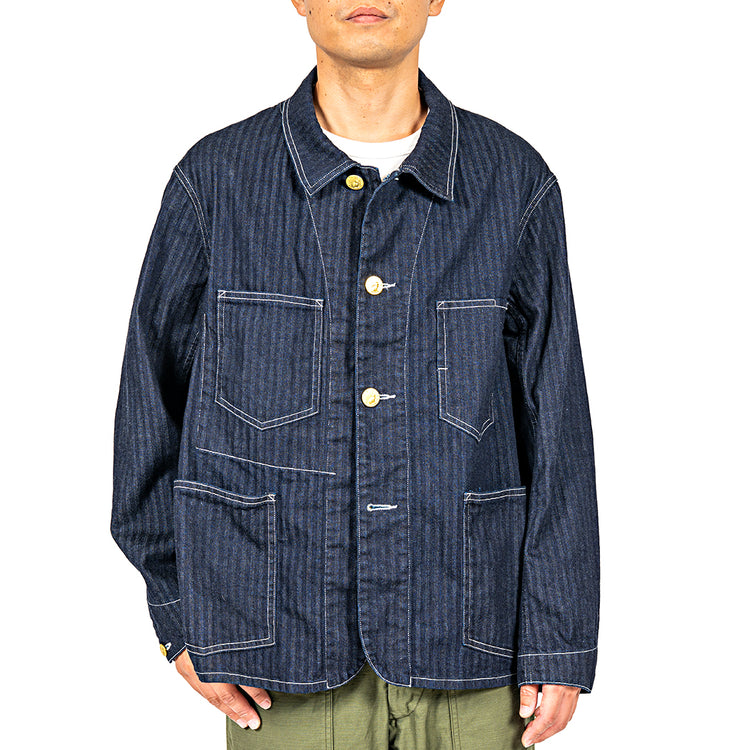 WORKERS QUEEN OF THE ROAD Jacket,10oz Indigo Herringbone