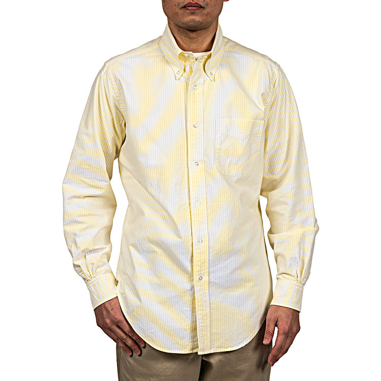 WORKERS  7 Button BD, Stripe OX, Yellow