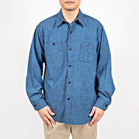 WORKERS  Yama-Poke Work Shirt, Blue Moku Chambray