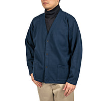 WORKERS  Cotton Relax Cardigan, Navy