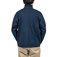 WORKERS  Cotton Relax Cardigan, Navy