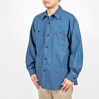 WORKERS  Yama-Poke Work Shirt, Blue Moku Chambray