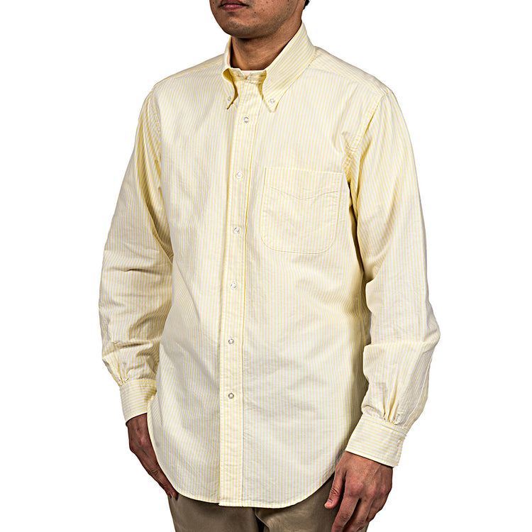 WORKERS  7 Button BD, Stripe OX, Yellow