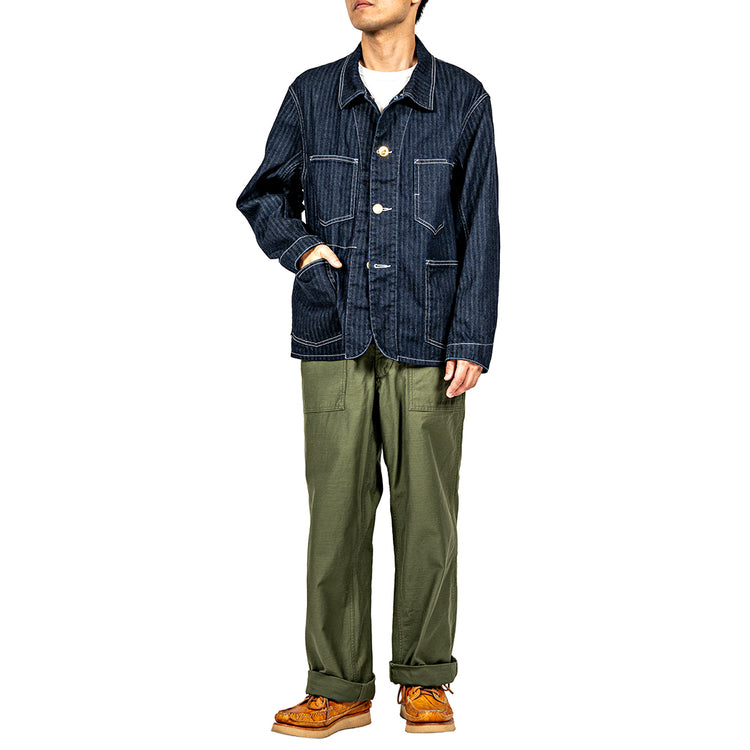 WORKERS QUEEN OF THE ROAD Jacket,10oz Indigo Herringbone