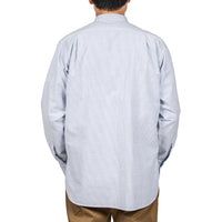 WORKERS  Band Collar Shirt, Supima OX, Stripe